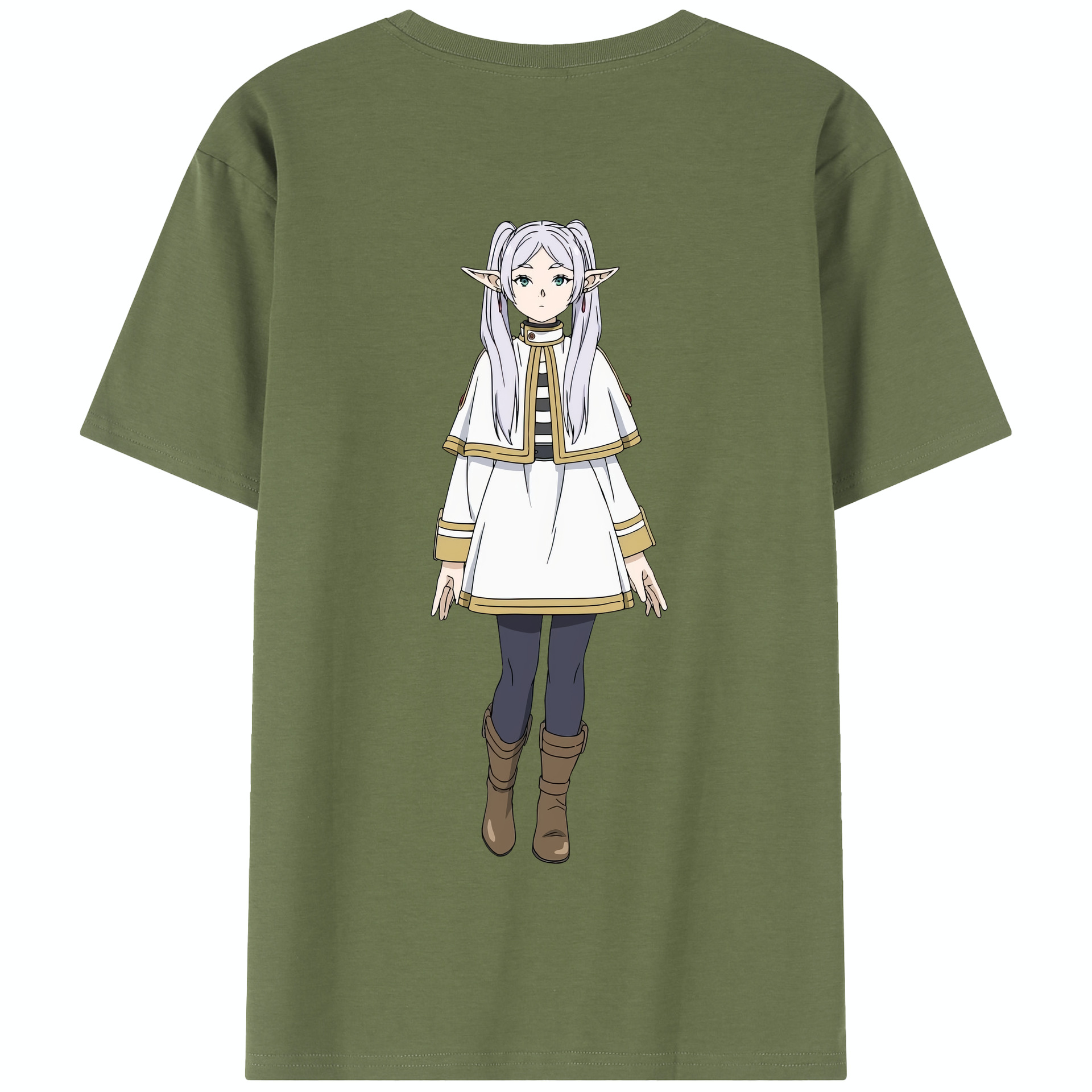 （画像用） 葬送のフリーレン Frieren 綿100％半袖Tシャツ（背面プリント）